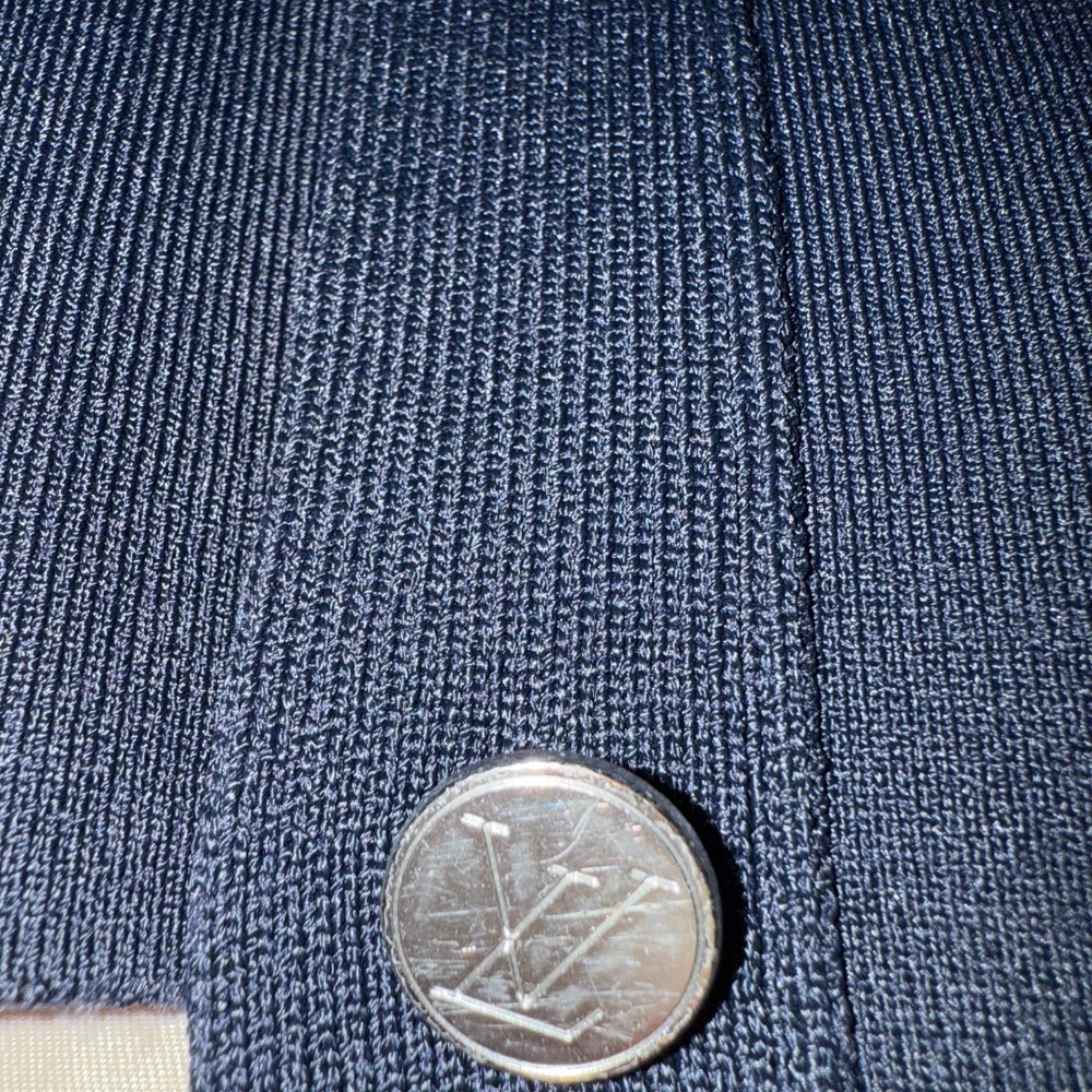 New LV cardigan in rich dark blue - Picture 4 of 4